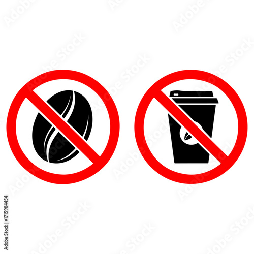 No coffee or coffee beans allowed in this area.