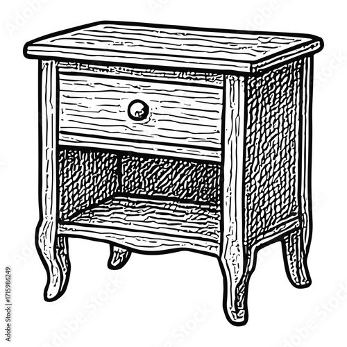 Curved Leg Nightstand