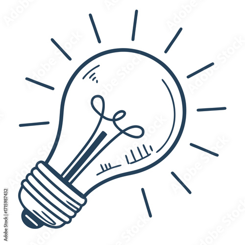 Startup Idea Lightbulb Vector (SVG) with Transparent Background