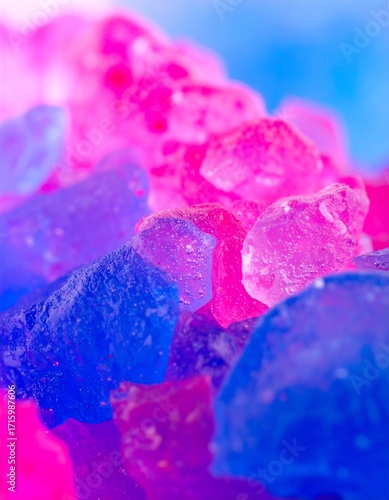 Vibrant colorful crystals