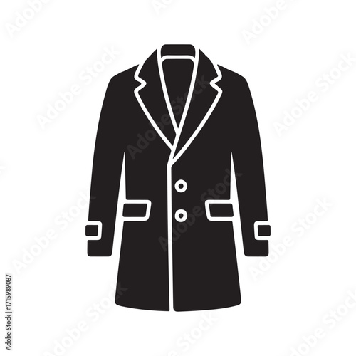 Overcoat trendy fashion outerwear stylish wear solid icon artwork