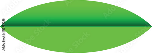 Abstract Green Leaf Illustration Fresh Eco Friendly Design Modern Graphic Element Simple Nature Inspired Shape for Creative Projects