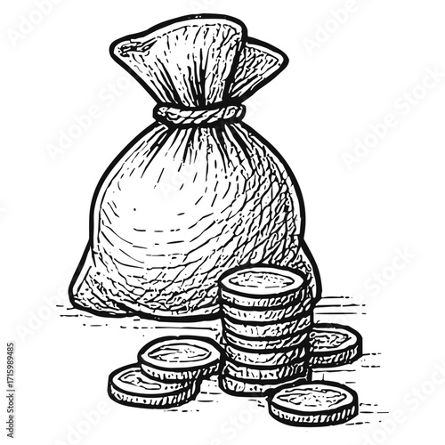 Closed Coin Sack