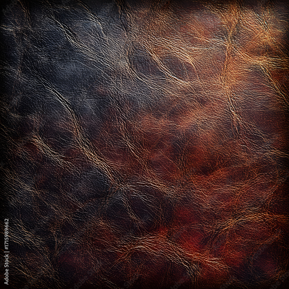 Naklejka premium A natural leather texture background with a solid tone reminiscent of old, worn leather. A very rough surface suitable for vintage designs.