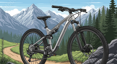 Mountain bike adventure through alpine trails offering spectacular scenery
