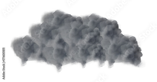 Billowing smoke against a transparent background, resembling a soft, ethereal cloud formation