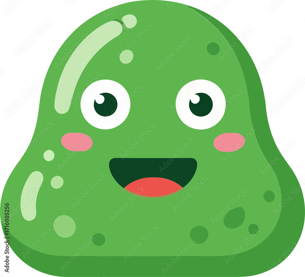 Fototapeta premium Smiling Green Slime