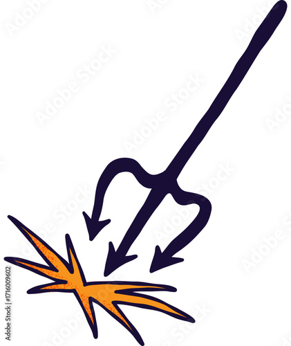 Pitchfork Spark Illustration