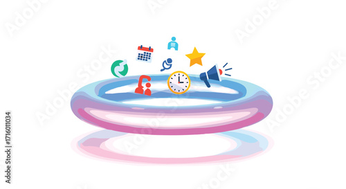 Achieve your business goals with strategic planning and effective communication using these vibrant icons for presentations and marketing materials, Generative AI.