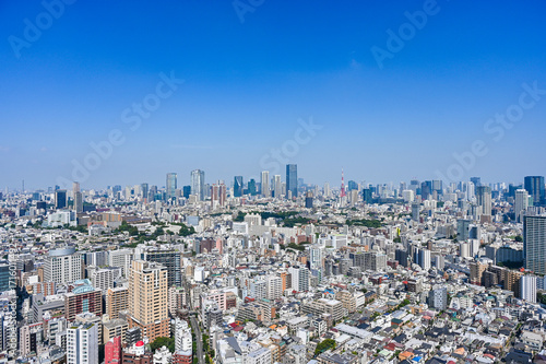 日本の首都東京の都市風景