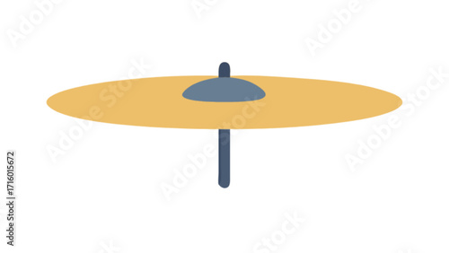 Hi hat cymbal drum set percussion instrument musical equipment vector illustration