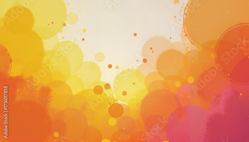Abstract colorful background with orange and pink circular shapes  