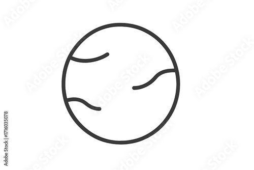 Planet line icon simple outline vector symbol. Space, galaxy, universe, astronomy concept. Minimalist pictogram for web design, app, logo. Orbit, science, cosmic body.