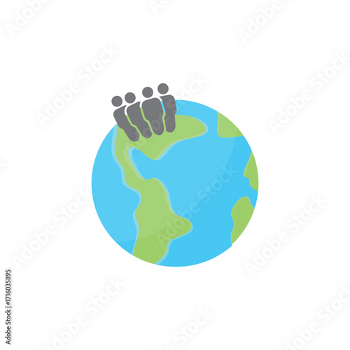 vector illustration design of the earth and its inhabitants.