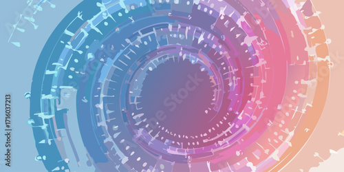 Abstract Pastel Swirl A Vortex of Color and Light