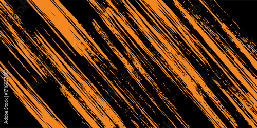 orange black brush Car sticker wrap pattern banner abstract sporty lines black orange color combination grunge brush modern pattern racing motorsport.