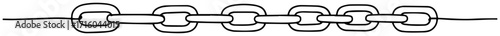 interlocking steel chain link border monoline vector