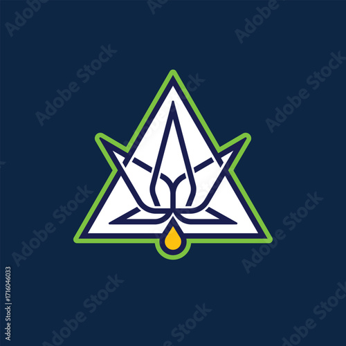 cannabis abstract logo modern style