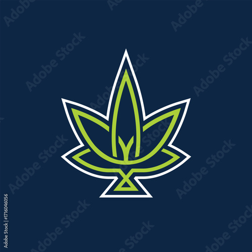 cannabis abstract logo modern style