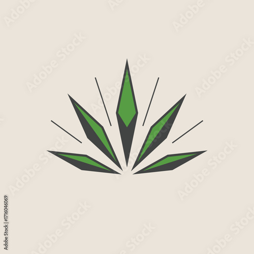 cannabis abstract logo modern style