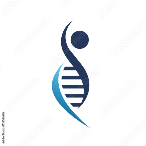 dna abstract logo modern style