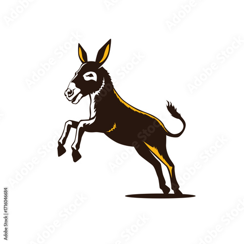 donkey animal abstract logo modern style