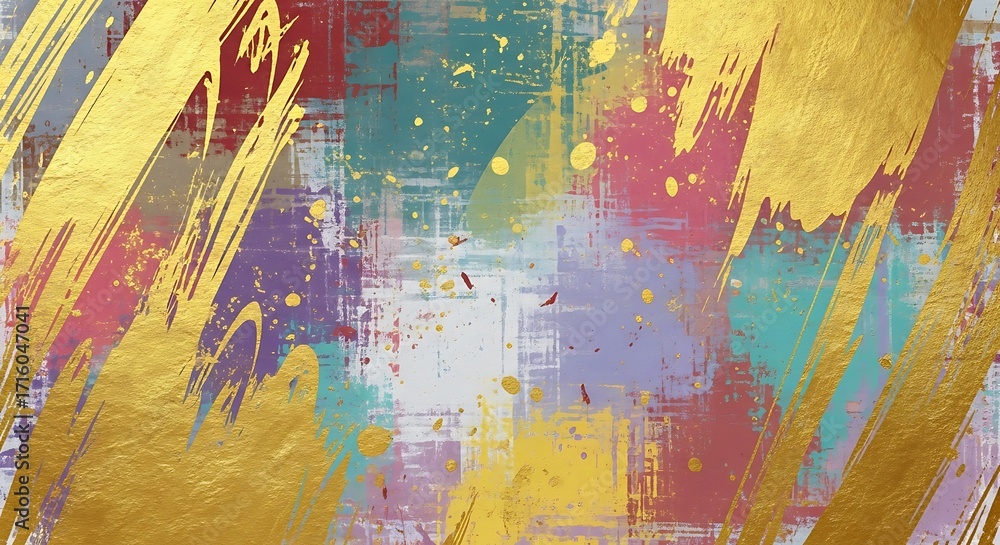 Obraz premium Abstract Colorful Brushstrokes.