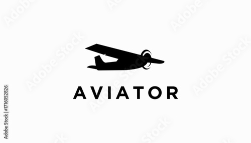 flight aviation logo design. aviator vector air plane wing logo design template