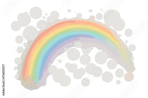 Rainbow highlight on a light background with sparkles. Bokeh glare or reflection from water. Glittering overlay for social media backgrounds, photo shots. Vector illustration.