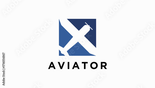 flight aviation logo design. aviator vector air plane wing logo design template