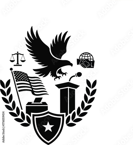 Political Recognition & Award Icons  Clean Vector Set for Campaigns, Elections & Honors