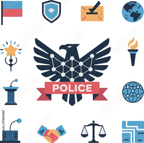 Political Recognition & Award Icons  Clean Vector Set for Campaigns, Elections & Honors