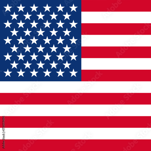 Flag of USA - square variant