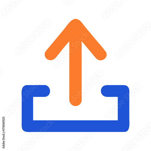 blue arrow isolated on white