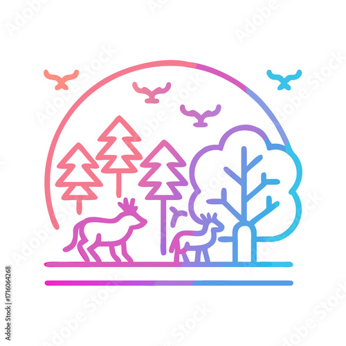 christmas card with cat and tree