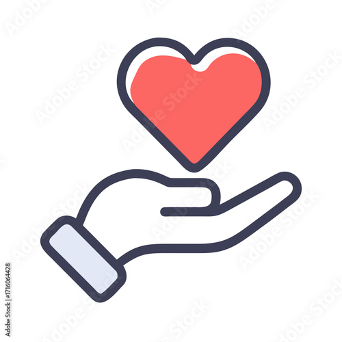 hand holding heart