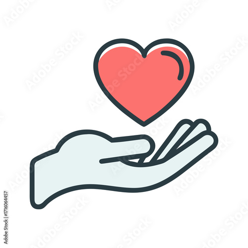 hand holding heart