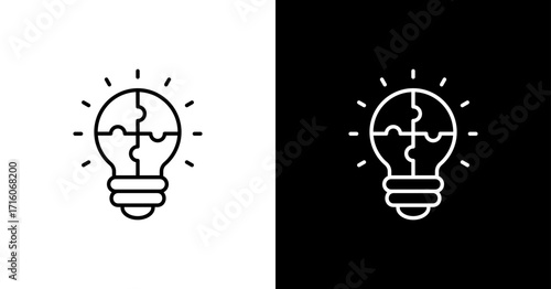 Creativity White Icon Set Design