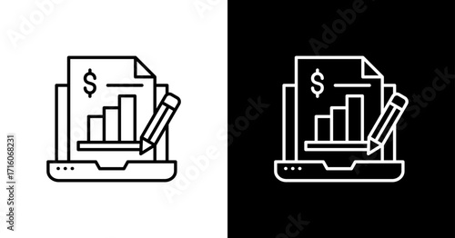 Productivity White Icon Set Design
