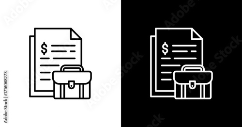 Business White Icon Set Design
