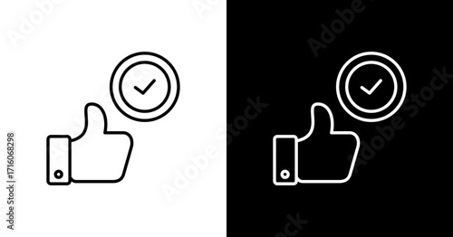 Accept White Icon Set Design