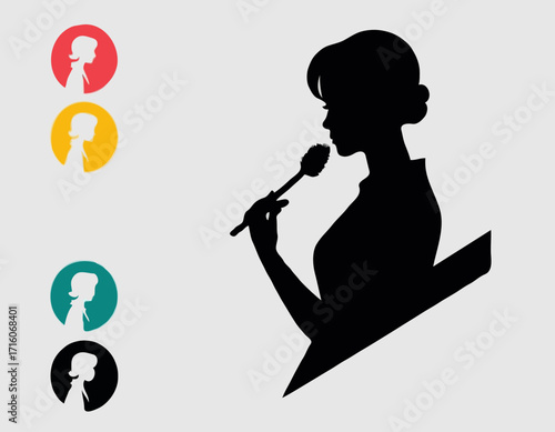 artist silhouette design is drawing for design material