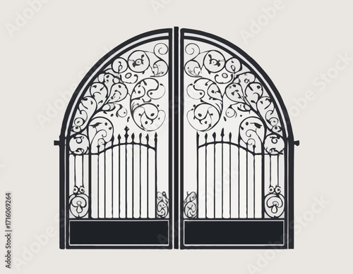 iron gates silhouette