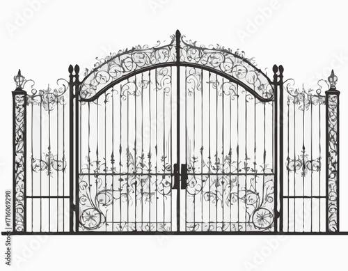 iron gates silhouette