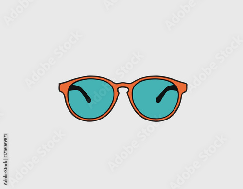 Stylish Sun Glasses Vector Silhouette