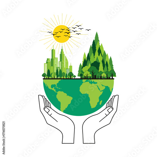 vector logo conservation protect earth