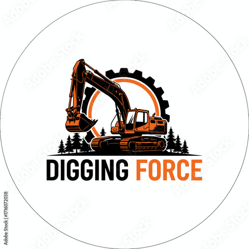 A collection of powerful heavy equipment used in construction,