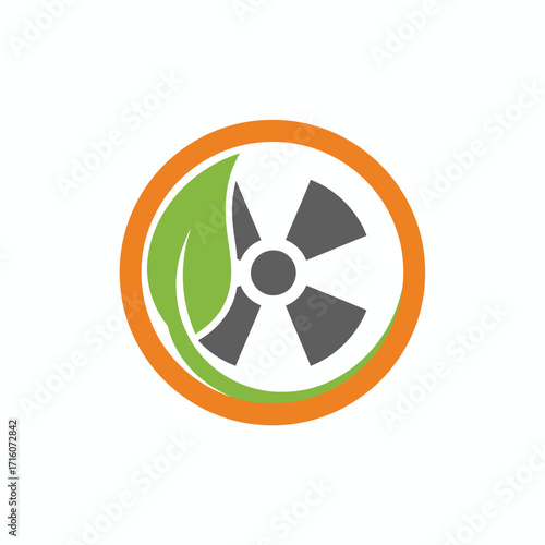 atomic energy nuclear radioactive vector logo