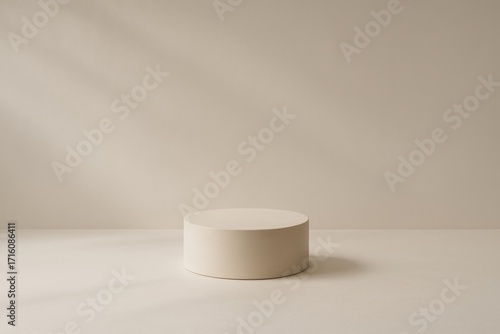 stage stand white box on white background