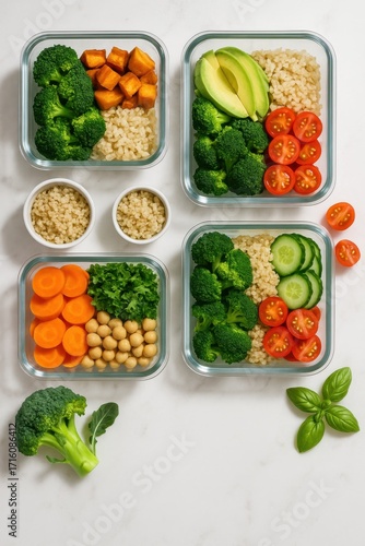 vegetables on white background